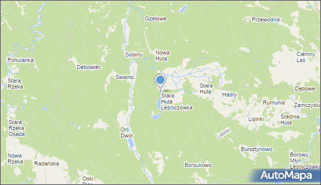 mapa Stara Huta Leśniczówka, Stara Huta Leśniczówka na mapie Targeo
